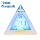 Electric Digital LED Alarm Clock Color Changing Battery Operated Alarm Clock Kids Bedroom Calendar