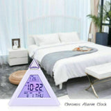 Electric Digital LED Alarm Clock Color Changing Battery Operated Alarm Clock Kids Bedroom Calendar