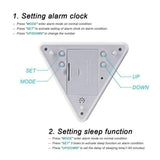 Electric Digital LED Alarm Clock Color Changing Battery Operated Alarm Clock Kids Bedroom Calendar