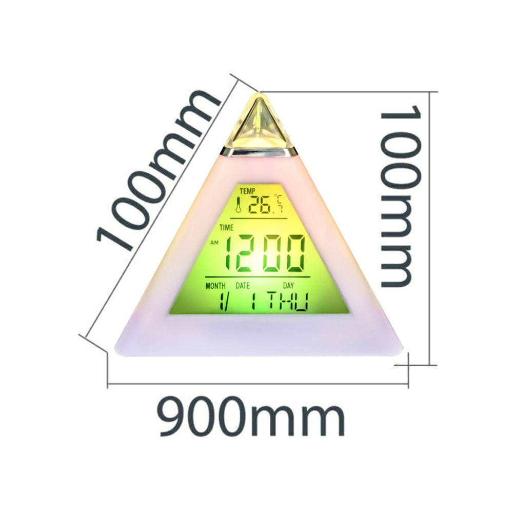 Electric Digital LED Alarm Clock Color Changing Battery Operated Alarm Clock Kids Bedroom Calendar