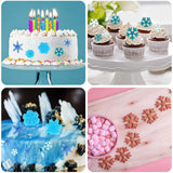 6pcs/set Food Grade Plastic Snowflake Fondant Cake Plunger Cutters Molds DIY Embossing Tools for Baking