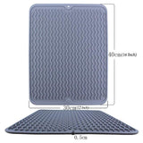 Silicone Dish Drying Mat Kitchen Drainer Dish Draining Mat Sink Mat Large Dish Drying Mat - Side View