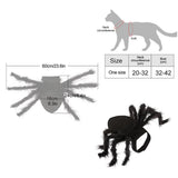 Pet Spider Costume Halloween Pet Spider Clothes Dog Cat Horror Simulation Plush Spiders Dress Up Costume - Front View