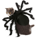 Pet Spider Costume Halloween Pet Spider Clothes Dog Cat Horror Simulation Plush Spiders Dress Up Costume - Side View