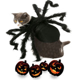 Pet Spider Costume Halloween Pet Spider Clothes Dog Cat Horror Simulation Plush Spiders Dress Up Costume