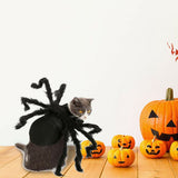Pet Spider Costume Halloween Pet Spider Clothes Dog Cat Horror Simulation Plush Spiders Dress Up Costume - Extra Image