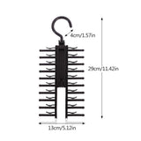 20 Rows Multifunction Tie Rack with Non Slip Clips 360 Degree Rotation Tie Rack