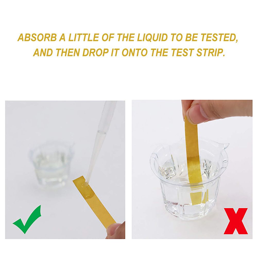 2Packs of 160pcs pH Test Strips ph Paper Plastic Eye Dropper Water Test Paper for Pool Aquarium Soil