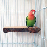 2PCS Wooden Bird Perch Stand Parrot Platform Hanging Perch Toy Bird Cage Accessories - Rear View