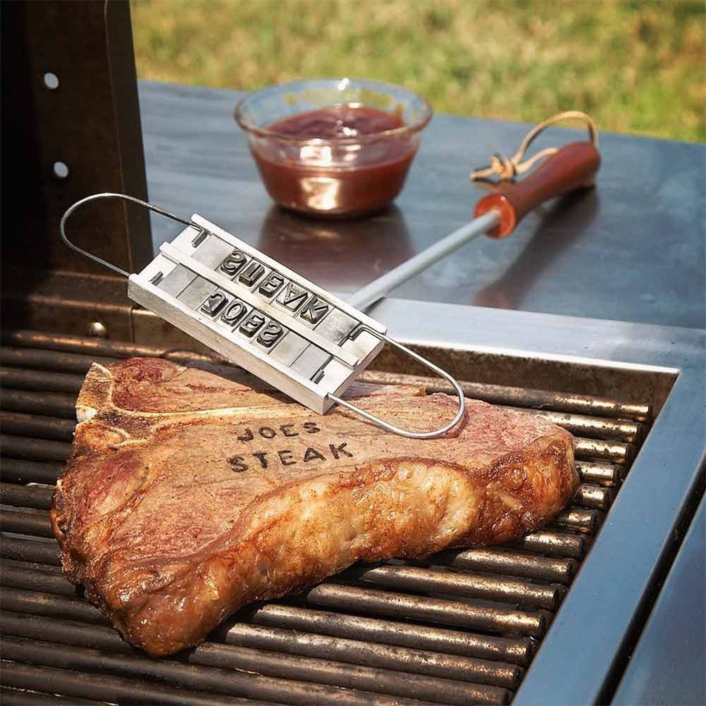 Barbecue Branding Iron Kits DIY Meat Tool Set Grill Branding Iron with Changeable Letters