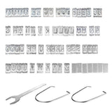 Barbecue Branding Iron Kits DIY Meat Tool Set Grill Branding Iron with Changeable Letters - Rear View