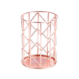 Wire Metal Makeup Brush Pot Pen Holder Hollow Organizer Decoration