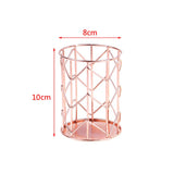 Wire Metal Makeup Brush Pot Pen Holder Hollow Organizer Decoration
