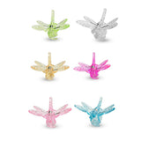 30 Pcs Dragonfly Orchid Clips Plastic Garden Plant Support Clips Flower Vine Clips - Close-Up Angle