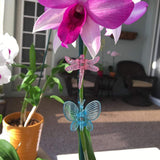 30 Pcs Dragonfly Orchid Clips Plastic Garden Plant Support Clips Flower Vine Clips