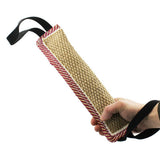 1PC Natural Coarse Hemp Dog Bite Toy with 2 Handles Dog Training Toy