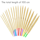 18 Size Circular Knitting Needles 100cm Crochet Hooks Set Tube Bamboo Knitting Needles Craft Circular Sewing Tools