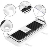 Adjustable Bathroom Shelf Rack Storage Holder Shower Rod Mounted Shampoo Gel Draining Organizer