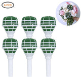 6PCS Bouquet Holders Foam Floral Handle Lightweight DIY Bouquet Accessories for Bridal