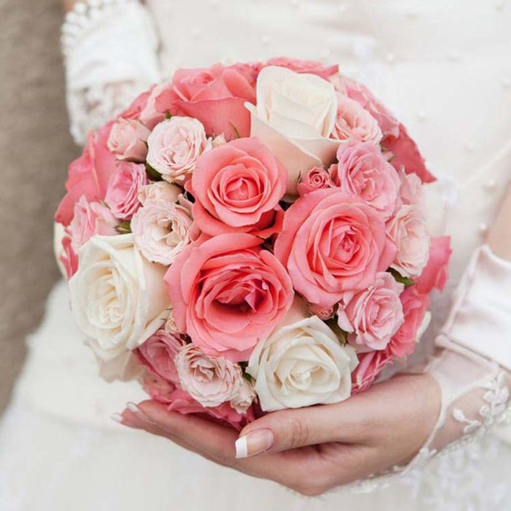 6PCS Bouquet Holders Foam Floral Handle Lightweight DIY Bouquet Accessories for Bridal