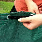 Reusable Woven Garden Bags Collapsible Gardening Leaf Containers Large Yard Waste Gardening Bags - Rear View