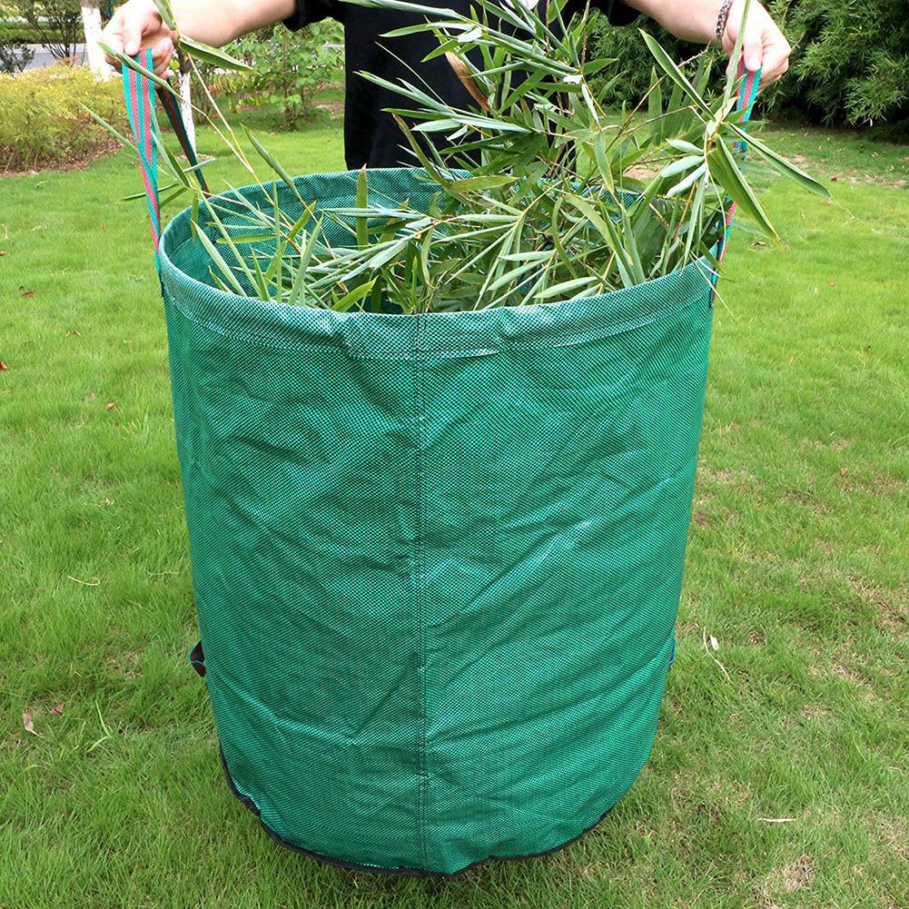 Reusable Woven Garden Bags Collapsible Gardening Leaf Containers Large Yard Waste Gardening Bags