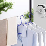 Retractable Clothesline Punch Free Stainless Steel Clothes Dryer with Adjustable Nylon Rope String - Side View