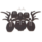 3D Wooden DIY Animal Deer Head Puzzle Model Home Office Wall Hanging Storage Holders Racks Craft Home Decor - Side View