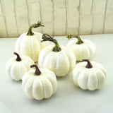 6PCS Different Sizes Fake Pumpkins Foam Pumpkins Toy for Halloween Decoration - Close-Up Angle