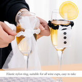 8Pcs/4Set Wedding Wine Cups Decoration Marriage Bride And Groom Champagne Glasses Cup Party New Year Ornaments - Rear View