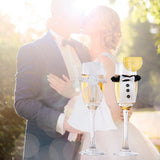 8Pcs/4Set Wedding Wine Cups Decoration Marriage Bride And Groom Champagne Glasses Cup Party New Year Ornaments - Extra Image