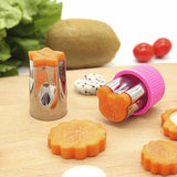 9Pcs Fruit Vegetable Cutter Molds Cartoon Cutter Mold Flowers Cake Biscuit Cutting Shape Tools Fondant Pastry Moulds