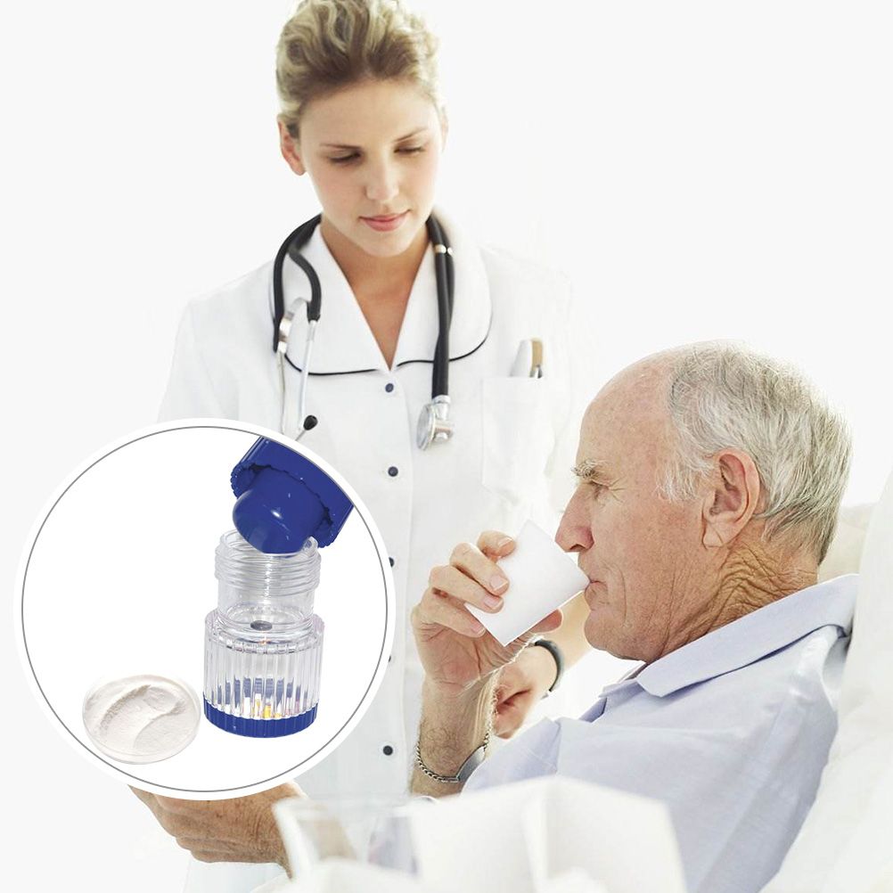 2 in 1 Portable Pill Crusher Pill Container Pulverizer Storage for Medicine Tablets Pill Cases Splitters