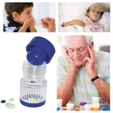 2 in 1 Portable Pill Crusher Pill Container Pulverizer Storage for Medicine Tablets Pill Cases Splitters - Side View