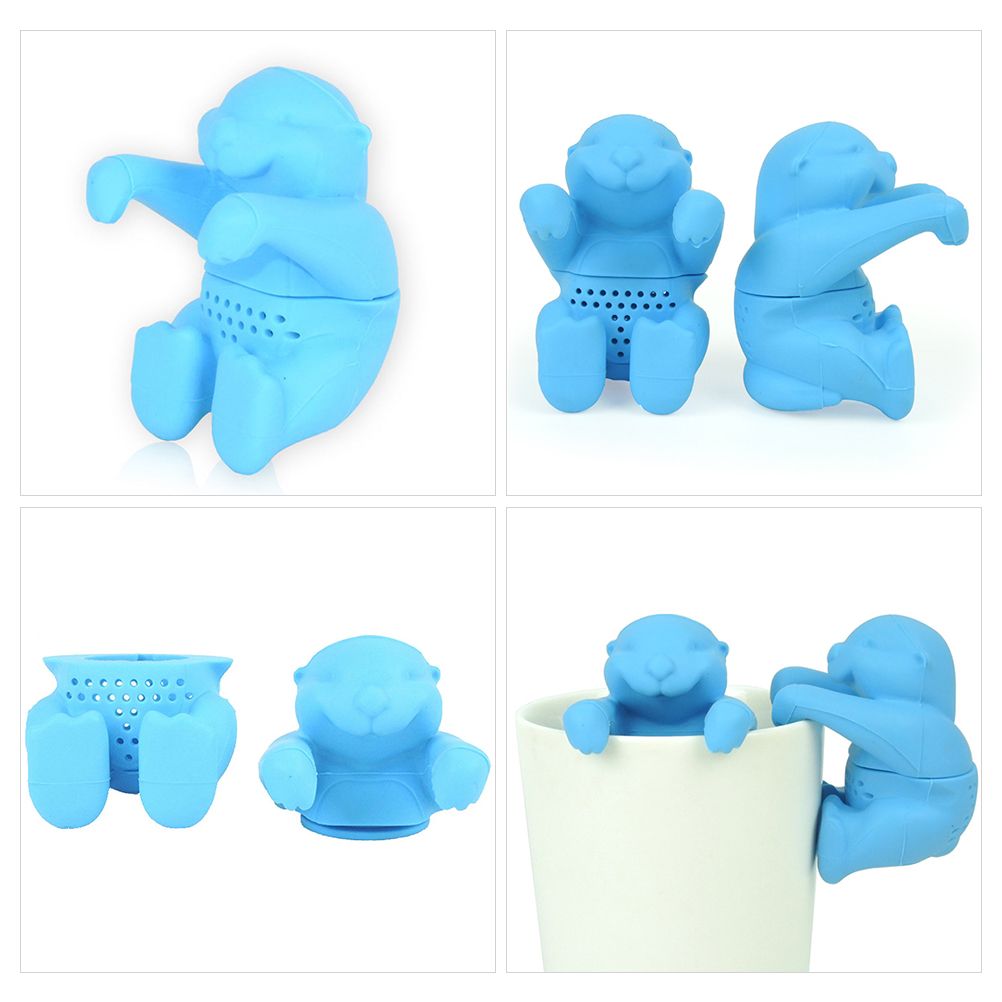 Otter Shaped Tea Filter Cute Silicone Tea Strainer Reusable Tea Infuser