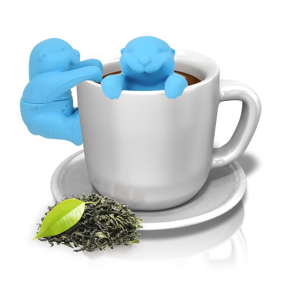 Otter Shaped Tea Filter Cute Silicone Tea Strainer Reusable Tea Infuser