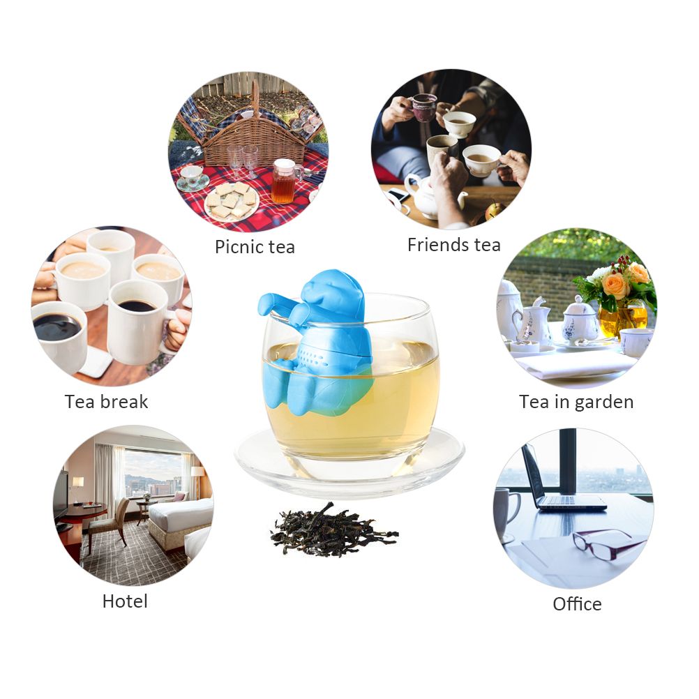 Otter Shaped Tea Filter Cute Silicone Tea Strainer Reusable Tea Infuser