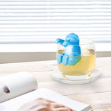 Otter Shaped Tea Filter Cute Silicone Tea Strainer Reusable Tea Infuser - Low Angle