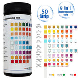 9 in 1 Water Test Strips Water Quality Tester Water Hardness Test Strips - Side View