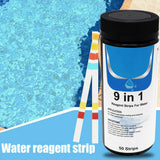 9 in 1 Water Test Strips Water Quality Tester Water Hardness Test Strips - Rear View