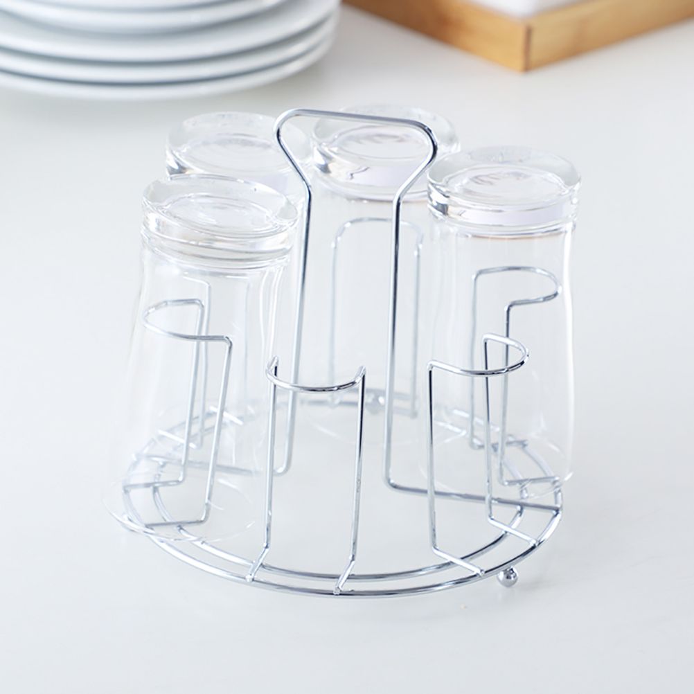 Kitchen Rotating Cup Mug Glass Holder Rack Metal Cups Drying Rack Stand