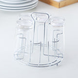 Kitchen Rotating Cup Mug Glass Holder Rack Metal Cups Drying Rack Stand - Side View