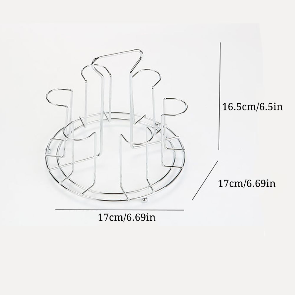 Kitchen Rotating Cup Mug Glass Holder Rack Metal Cups Drying Rack Stand