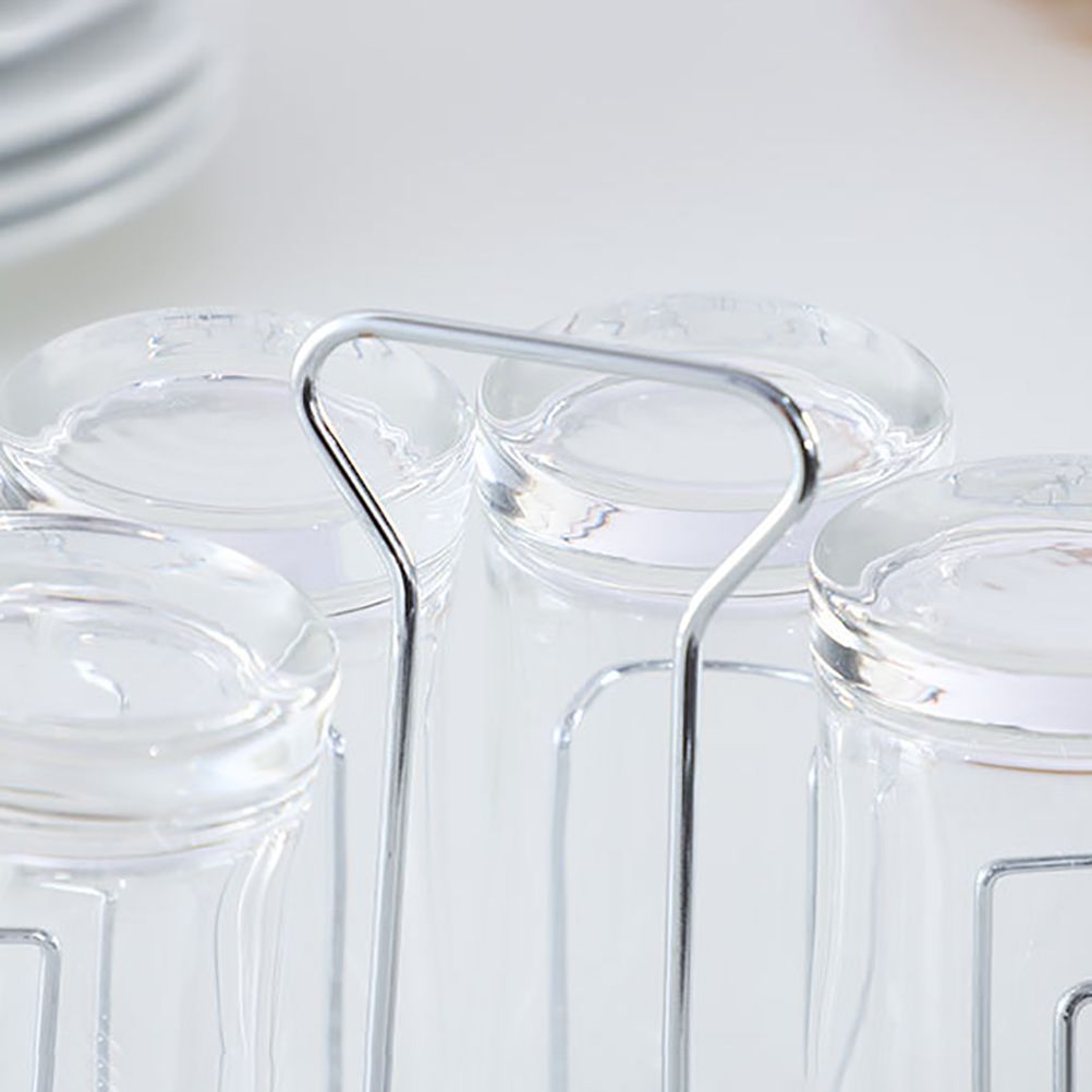 Kitchen Rotating Cup Mug Glass Holder Rack Metal Cups Drying Rack Stand