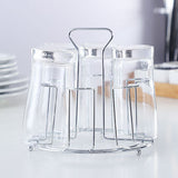 Kitchen Rotating Cup Mug Glass Holder Rack Metal Cups Drying Rack Stand