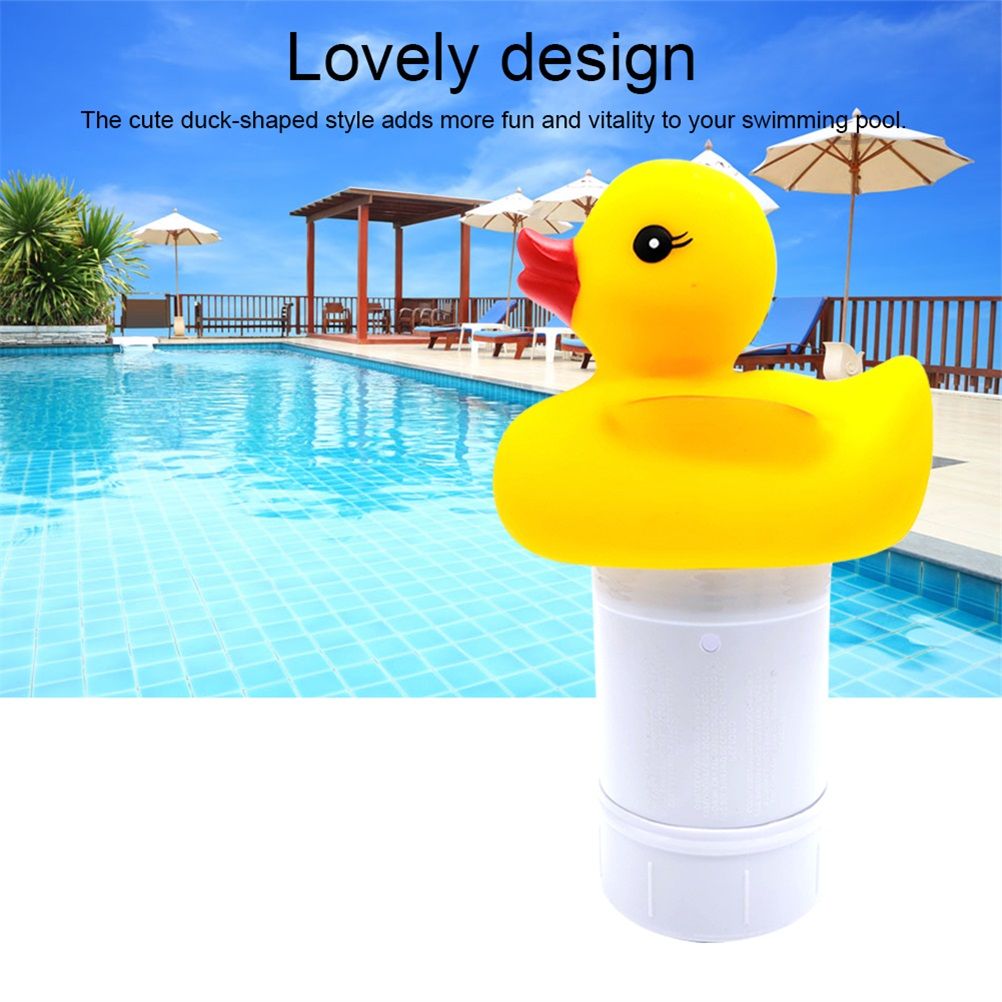 Pool Cleaner Automatic Swimming Pool Chlorine Duck Shaped Floating Dispenser for Spa Pool
