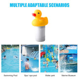 Pool Cleaner Automatic Swimming Pool Chlorine Duck Shaped Floating Dispenser for Spa Pool - Close-Up Angle