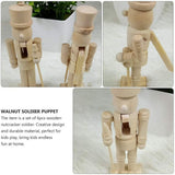 6pcs 12cm Christmas Nutcracker Ornament Set Wooden Nutcracker Character Soldier Toy Wooden Doll Figurine Painting Toy