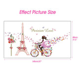 Wall Stickers Paris Eiffel Tower Wall Decal Stickers Repeatable Pasting Wall Decoration for Girls Bedroom