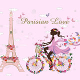 Wall Stickers Paris Eiffel Tower Wall Decal Stickers Repeatable Pasting Wall Decoration for Girls Bedroom - 45-Degree Angle